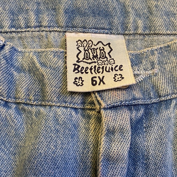 NWT! Beetlejuice London Soft Light Denim Embellished Flare Jeans - Size 6X - Picture 5 of 6